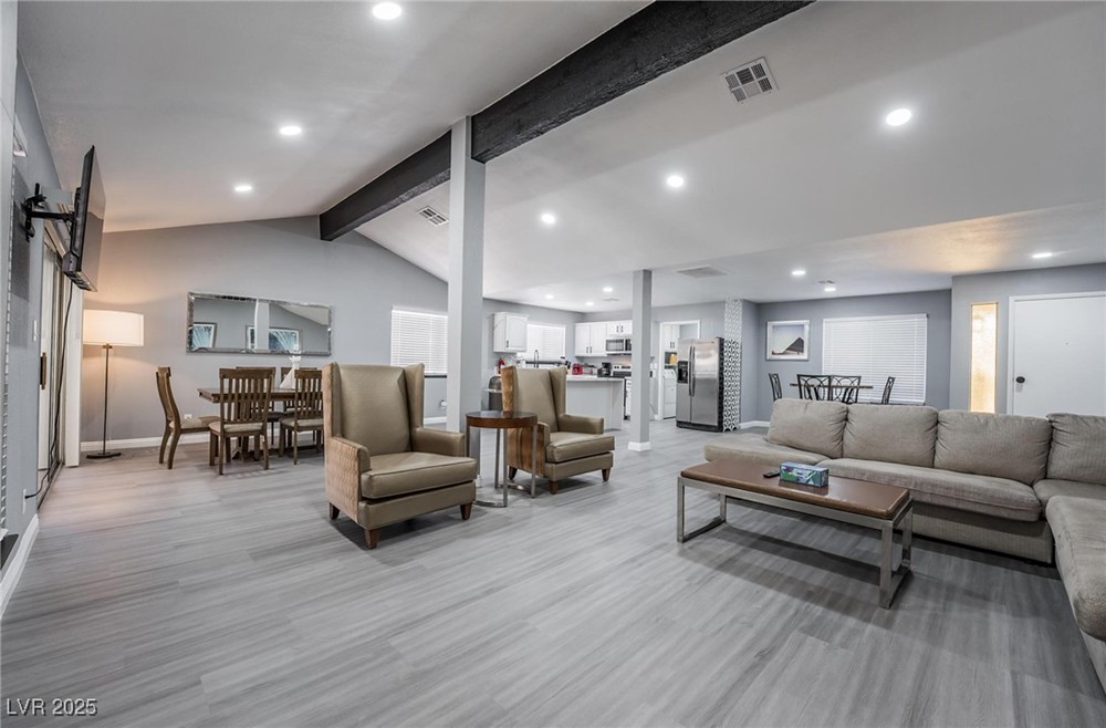 Shared living room at the Trudy Lane sober living home in Las Vegas